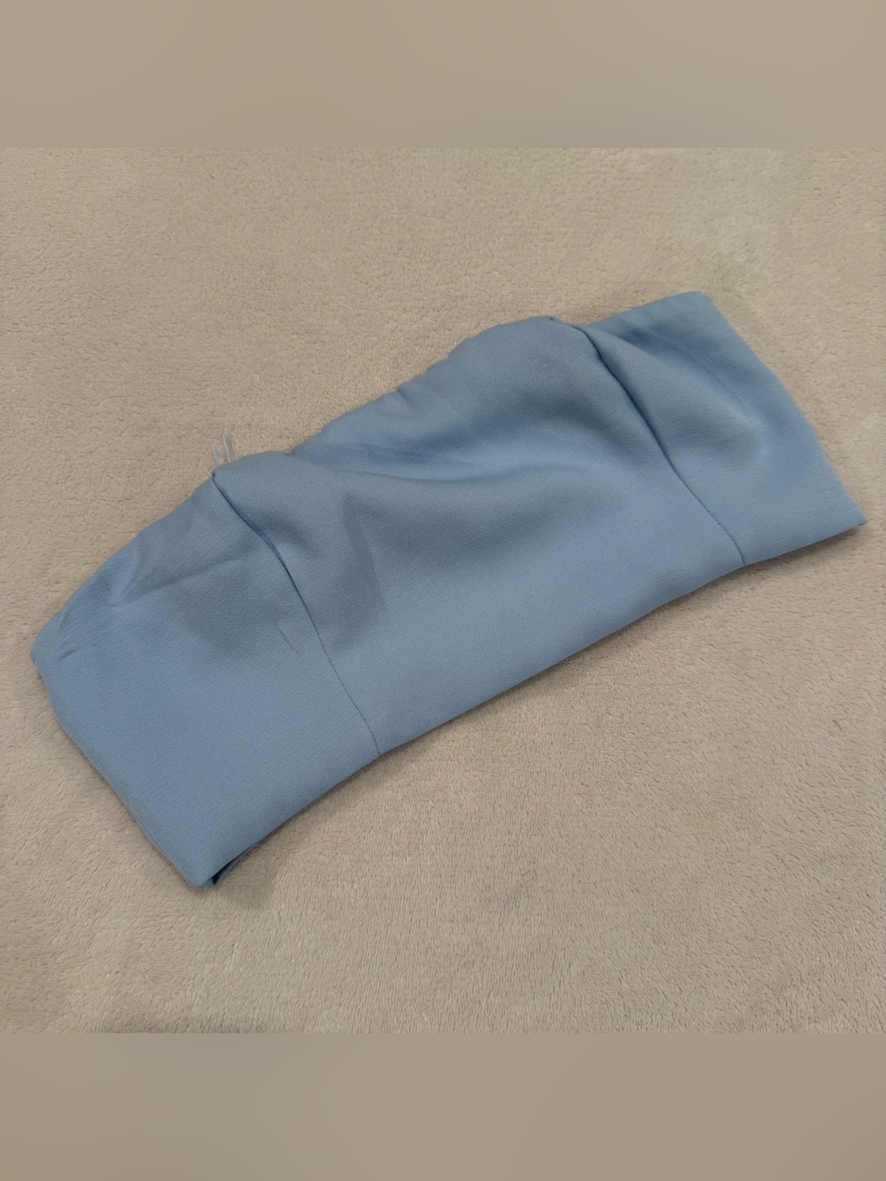 Baby Blue strapless crop top